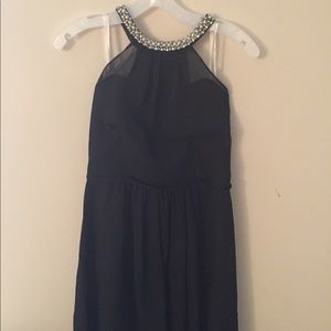 Short chiffon black dress